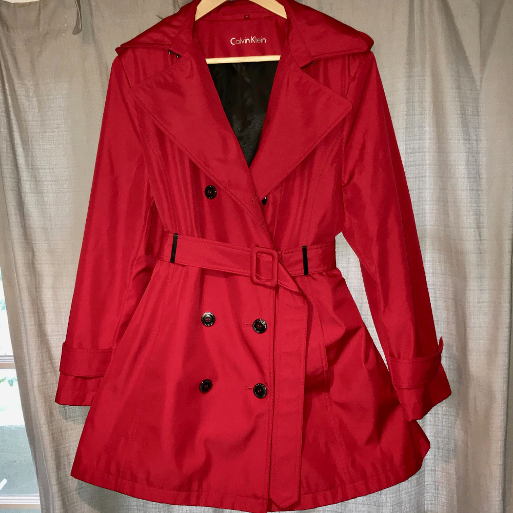 Calvin Klen double-breasted trench coat